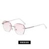 Gafas de lectura sin montura con borde de diamantes para mujer, modernas, que reducen la edad, para teléfono móvil, computadora, protección ocular, espejo plano para personas mayores