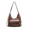 Mochila retrô de alta qualidade feminina 2024 nova bolsa de ombro de textura popular de inverno bolsa de grande capacidade mochila