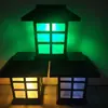 Luz Solar Pequeña para Césped de Casa LED para Hogar Exterior Jardín Luz Enchufable Paisaje Luz Decorativa Cuadrada Pequeña Luz de Palacio