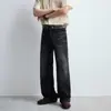 Jeans Negros Sueltos para Hombre, Marca Trendy Retro Americano de Verano, Estilo High Street Americano, En Stock para Pedido Completo