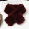 Bufanda Gruesa Cálida de Invierno para Mujer, Imitación de Piel de Conejo Rex, Versátil, Protección para el Cuello, Bufanda Cruzada de Felpa para Hombres y Mujeres