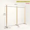 Estante de Exhibición para Tienda de Ropa de Acero Inoxidable con Color Madera Natural Estilo Chino, Soporte de Exhibición Engrosado, Accesorios de Belleza Minimalistas de Moda, Perchero