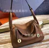 26 pulgadas piel de vaca importada hilo de cera costura clásica Lindy 26 pulgadas Linday bolsa de almohada de doctor bolso de hombro