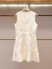 Shenzhen Nanyou ropa de mujer de alta gama verano nuevo elegante estilo Chanel sofisticado vestido tipo tank sin mangas para mujer