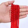 Cristal Rojo Vidrio Hecho a Mano DIY Pulsera Collar Cuenta Redonda Joyería Roja Cristal Ágata Roja Accesorios Cuentas Sueltas