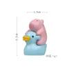 8 Patos Amarelos Sentados Casal Capivara Micro Paisagismo Jardinagem Boneco Boneco Criativo de Mão