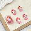 Comida Juego Crema Fresa Accesorios para Arte de Uñas Lindo Fresa Tridimensional KT Conejo Dibujos Animados Resina diy Usar Armadura Accesorios