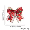 Lazo de Cuadros de Arpillera Navideño Accesorios DIY para Caja de Regalo de Fiesta Festiva Decoraciones Navideñas Lazo Pequeño