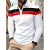 Ropa de hombre de manga larga transfronteriza Amazon casual de negocios para hombre con cuello camisero estampado digital camisa POLO