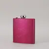Nueva Matraz Redonda de Acero Inoxidable 6 Onzas Mini Matraz Negro Forma Especial Portátil para Exteriores Cuadrado de Metal