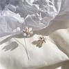S925 Agulha de Prata Super Fada Mori Feminino Elegante Vintage Chiang Mai Lotus Brincos Brincos Brincos Brincos Brincos Flores