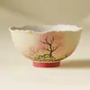 Taza de Té de Cerámica Roja Firestone Master Cup Azul y Blanca Taza Personal de Alto Nivel para Cata de Té Flor de Cerezo Sueño Flotante Juego de Té Kung Fu