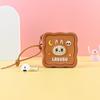 Lindo Monedero Pequeño de Dibujos Animados Bolsa de Silicona Monedero Bolsa para Llaves Mini Llavero En Stock Bolsa para Audífonos Labubu