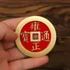 Moedas dos Cinco Imperadores Espessadas de Latão Puro Moedas de Cobre da Dinastia Qing Corda Vermelha de Entrada Moedas de Cobre Pingente Auspicioso