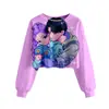 Patrón Transfronterizo Nuevo Grupo Cazador de Brujas K-Pop Sudadera Casual Corta para Chicas Estampado 3D Cuello Redondo Suministro