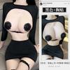 Ropa Interior Sexy para Mujer con Pecho Descubierto Pijama Caliente Tentador Talla Grande Uniforme Pasión Traje de Cama Libre 8101