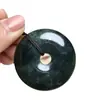 Pingente de Pedra do Rei da Medicina de Jade Natural do Xizang com Fivela Grande de Segurança de Jade Serpentino Magnético Pingente de Fivela de Segurança Joias de Jade