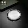 Placa Redonda Dorada Gruesa Estilo Coreano de Acero Inoxidable para Barbacoa Plato Plano Poco Profundo para Comer Filete Estilo Occidental Plato Redondo Plano para Frutas con Espetón para Huesos