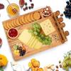Ventas Directas de Fábrica Tabla de Quesos de Bambú Juego de Cuatro Piezas Incluyendo Cuchillo Juego de Tabla de Quesos de Madera Maciza Tabla de Quesos de Madera