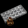 Molde de Chocolate de Plástico Duro PS Molde de Cubitos de Hielo Rosa Herramientas para Hornear Gelatina 3D Disponibles en Varios Estilos