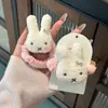 Laço de Cabelo Miffy Coelho com Strass Fofo Corda de Cabelo de Pelúcia Desenho Animado para Menina Macio e Adorável Versátil Laço de Cabelo Rosa