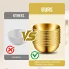 Acero Inoxidable Baño de Oro Plato para Salsa Plato para Condimentos Hogareño Salsa de Soja Juego de Platos Pequeños