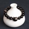 Gato de Obsidiana Plateada Cabeza de Gato Pulsera de Obsidiana Mejor Amiga de las Mujeres Diseño de Nicho Dulce Cool Estilo Nuevo 2022