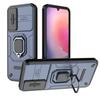 Aplicable a la nueva funda para teléfono Samsung A24 con anillo de oso de combate, cubierta protectora con ventana deslizante magnética para Samsung A24