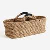 Cesta de Almacenamiento de Algas Marinas Personalizada con Asa, Bolso de Mano de Paja Tejido a Mano, Cesta de Almacenamiento de Pañales para Decoración del Hogar