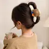 Pinza de garra de felpa para otoño e invierno, estilo elegante, para cabello fino en la nuca, pinza para el cabello de tamaño mediano para mujer, accesorio para el cabello tipo pinza de tiburón