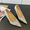Otoño 2026 Nuevos Zapatos de Tacón Alto de Punta Aguda con Pedrería para Mujer Tacón de Aguja Zapatos de Boda Zapatos de Fiesta de Moda Zapatos de Novia 969-ES217