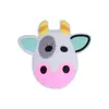 Fábrica em estoque contas de silicone Apple animal de desenho animado vaca contas soltas DIY manual caneta de contas contas de silicone atacado