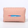 Funda de cajón de coche simple de cuero tejido caja de pañuelos de coche de lujo ligero caja de cajón de coche multifuncional para respaldo de asiento de coche