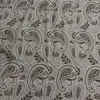 Tecido bordado vintage estilo chinês com padrão paisley e base de linho falso, vestido estilo étnico, capa de sofá, almofada decorativa, vestuário, tecido bordado
