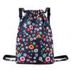Bolsa deportiva ligera estampada para fitness, mochila de viaje multifuncional, cordón ajustable, bolsa de almacenamiento plegable, bolsas transfronterizas