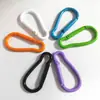 Venta al por mayor del fabricante de No pintado. 5 mosquetones en forma de calabaza, mosquetones de escalada D de aluminio de colores, ganchos de escalada para equipo de exterior