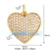 M18 L26 K07 Accesorios para joyería DIY colgante de cobre puro colgante pequeño luna triángulo corazón de melocotón redondo marca