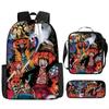 Fuente de Amazon Transfronteriza mochila de una pieza One Piece Mochila Escolar Estudiante Mochila de Luffy Bolso de Hombro Estuche para Lápices