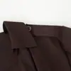 Fabricante de Ropa para Mujer Transfronterizo al por Mayor Vestido Nuevo Estilo Europeo y Americano 2025 con Cuello Solapa Manga Larga con Decoración de Correa y Lazo en la Cintura