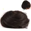Moño de clip para el cabello, moño pequeño, peluca de moño, anillo para el cabello liso de mujer, recogido negro y café, voluminoso y natural, en stock