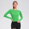 Top esportivo de outono feminino slim fit emagrecimento elástico profissional corrida yoga terno pilates roupas fitness de alta qualidade