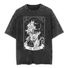 Camiseta Anime Jujutsu Kaisen Lavagem Vintage Camiseta Gojo Sat