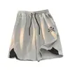Shorts Versátiles de Moda Verano para Hombre Estilo Coreano High Street, Shorts de Retazos con Personalidad Retro Americano para Adolescentes