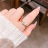 [calidad] personalidad exquisita amor suave anillo de superficie curva irregular alto sentido viento ins anillo abierto