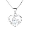 Amor y Belleza Collar Tanabata Corazón de Cristal Azul Collar Diamante Amor Colgante Celebridad de Internet Femenino Novia