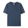 Camiseta de Bolsillo de Algodón Puro Código Europeo Transfronterizo Personalizada Código Americano Talla Grande Estampado de Logo Cuello Redondo Manga Corta Peto Camiseta Personalizada