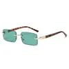 Gafas de Sol de Lujo para Hombre Modelo 2026, Sin Marco de Alta Definición Corte de Borde Gafas para Conducir, Marca Retro Trendy Gafas de Sol Frescas