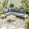 Juego de Sofá para Exterior para Patio, Balcón al Aire Libre, Solario de Ocio, Terraza y Casa de Huéspedes
