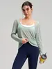 [Seleção Premium] Nova Roupa de Yoga Fina de Caimento Solto para Mulheres, Top Respirável para Esportes e Fitness, Cobertura Longa para Pilates