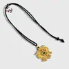 Colgante Ruyi de Filigrana Hueca en Oro Arena con Borla y Cascabel, Exquisito Collar de Candado de Paz para Mujer, Nuevo Estilo Chino Tendencia Nacional
